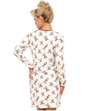 Сорочка с длинными рукавами Donna RENI nightdress, Цвет: белый, Размеры: S, изображение 3