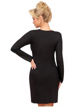 Сорочка из вискозы Donna SILVANA long nightdress BLACK, Цвет: черный, Размеры: S, изображение 2