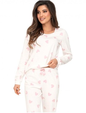 Хлопковая пижама с брюками Donna SWEET long pyjamas, Цвет: белый, Размеры: L