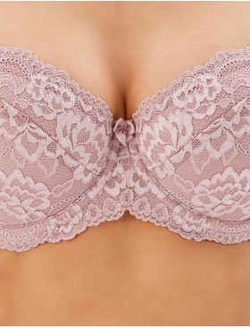 Кружевной бюстгальтер с поролоном Elli 3030 хрустальная роза, Цвет: хрустальная роза, Размеры: 95B, изображение 4