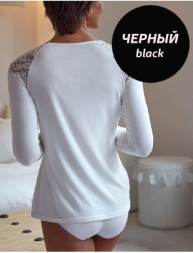 Черная кофта с кружевом Janira ANGIE 1040152 black, Цвет: black (черный), Размеры: M, изображение 2