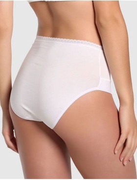 Высокие хлопковые трусы слипы в наборе (2шт) Janira PACK-2 ESENCIAL 1031764 blanco, Цвет: blanco (белый), Размеры: XL, изображение 2