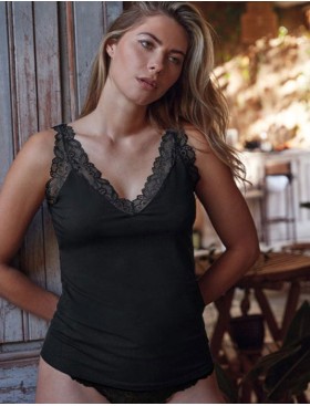 Хлопковая майка топ Janira BELLE COTTON 1040142 black, Цвет: black (черный), Размеры: M