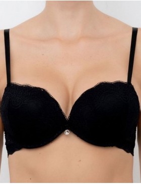 Бюстгальтер двойной пуш-ап Lormar DOUBLE PIZZO nero, Цвет: nero (черный), Размеры: 70B