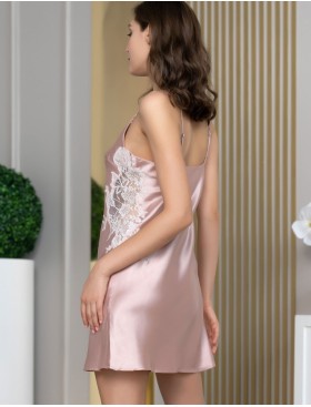 Шёлковая сорочка Mia-Amore FELLINI 3911 пудра, Цвет: пудровый, Размеры: XL, изображение 2