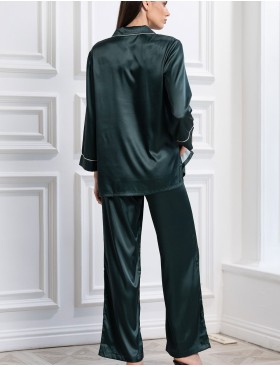 Пижама шёлковая Mia-Amore FELLINI 3915 малахит, Цвет: малахит, Размеры: M, изображение 2