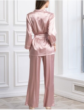 Пижама шёлковая Mia-Amore FELLINI 3915 пудра, Цвет: пудровый, Размеры: L, изображение 2