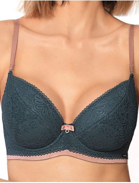 Бюстгальтер балконет пуш-ап Nipplex ZOYA P-UP, Цвет: индиго, Размеры: 70E