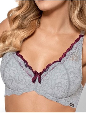 Бюстгальтер балконет пуш-ап Nipplex AURORA P-UP, Цвет: серый, Размеры: 70D