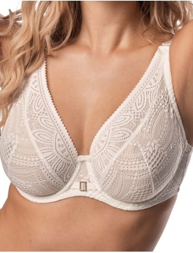 Кружевной бюстгальтер на косточках Mefemi DESIRE M bralette экрю, Цвет: экрю, Размеры: 70I