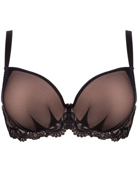 Бюстгальтер балконет с пуш-ап Nipplex RAMONA P-UP черный, Цвет: черный, Размеры: 70E, изображение 5