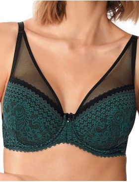 Бюстгальтер балконет пуш-ап Nipplex XENA P-UP, Цвет: изумруд, Размеры: 80C