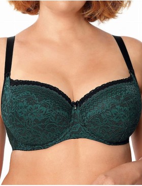 Бюстгальтер полумягкий Nipplex XENA PU, Цвет: изумруд, Размеры: 75E