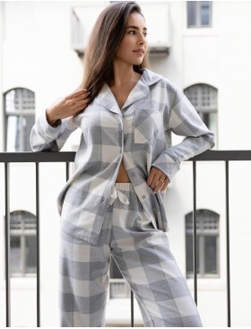 Фланелевая пижама Sensis EVIE, Цвет: серый, Размеры: M