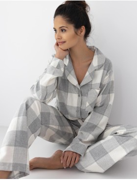 Фланелевая пижама Sensis EVIE, Цвет: серый, Размеры: M, изображение 3