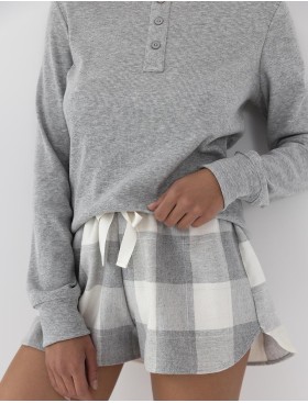 Пижама с фланелевыми шортами Sensis MAGGIE, Цвет: серый, Размеры: M, изображение 3