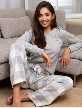 Пижама с фланелевыми брюками Sensis VESPER, Цвет: серый, Размеры: M