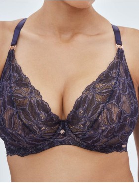 Бюстгальтер с мягкой чашкой Alles GLOW M navy blue, Цвет: темно-синий, Размеры: 65F