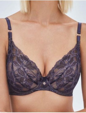 Бюстгальтер с пуш-ап Alles GLOW P-UP navy blue, Цвет: темно-синий, Размеры: 60D