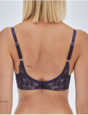 Бюстгальтер с пуш-ап Alles GLOW P-UP navy blue, Цвет: темно-синий, Размеры: 60D, изображение 2