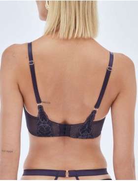 Бюстгальтер супер пуш-ап без косточек Alles GLOW Super P-UP navy blue, Цвет: темно-синий, Размеры: 70B, изображение 2