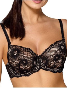 Бюстгальтер пуш-ап Ava RICH BLACK 1708 P-UP, Цвет: черный, Размеры: 70E