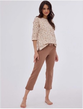 Пижама из хлопка Cornette 147 INES, Цвет: бежевый, Размеры: L, изображение 2