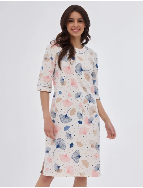 Ночная сорочка из хлопка Cornette 734 ESME, Цвет: экрю, Размеры: L