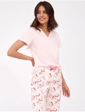 Пижама с укороченными брюками Cornette 848 ABBY, Цвет: светло-розовый, Размеры: L