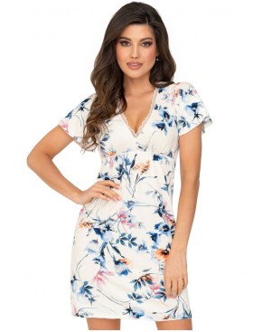 Ночная сорочка Donna ASTRID nightdress, Цвет: экрю/синий, Размеры: M