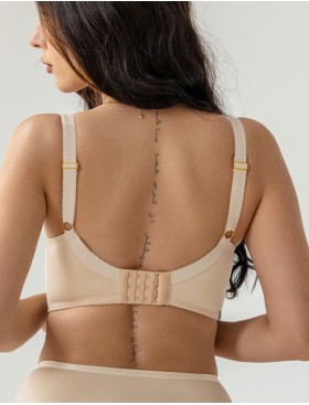 Мягкий бюстгальтер планж Kris Line GLOW half cup soft plunge, Цвет: темно-синий+бежевый, Размеры: 65J, изображение 2