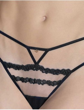 Комплект Leilieve LOVELY балконет стринги M7032 black, Цвет: black (черный), Размеры: 80B, изображение 2