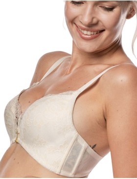 Бюстгальтер двойной пуш-ап Mefemi KSENIA Super P-UP экрю, Цвет: экрю, Размеры: 85C, изображение 3