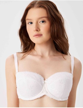 Бюстгальтер балконет анжелика Milavitsa 117321 белый, Цвет: белый, Размеры: 80C, изображение 5