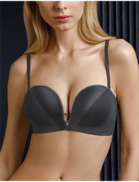 Бюстгальтер планж супер пуш-ап Mioocchi CRYSTALL 7737 grigio, Цвет: grigio (серый), Размеры: 70B