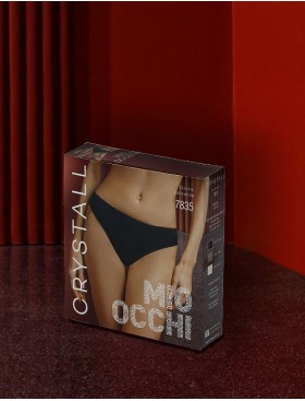 Трусы бразилиана Mioocchi CRYSTALL 7835 grigio, Цвет: grigio (серый), Размеры: S, изображение 3