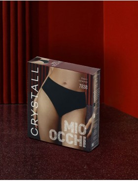 Трусы слипы высокие Mioocchi CRYSTALL 7838 nero, Цвет: nero (черный), Размеры: 3XL, изображение 4