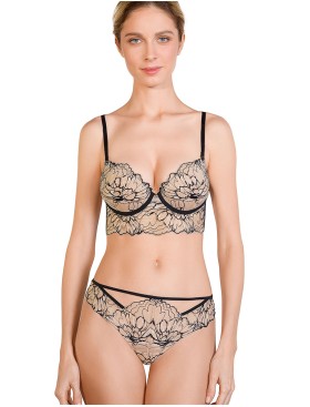 Комплект Mioocchi VALERIE 778280 бюстье и бразилиана nudo/nero, Цвет: nudo/nero, Размеры: 65B, изображение 8