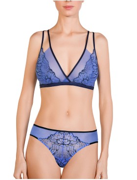 Комплект Mioocchi VALERIE 778484 бралетт и бразилиана fiordaliso/nero, Цвет: fiordaliso/nero, Размеры: XS