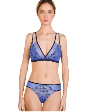 Комплект Mioocchi VALERIE 778484 бралетт и бразилиана fiordaliso/nero, Цвет: fiordaliso/nero, Размеры: XS, изображение 5