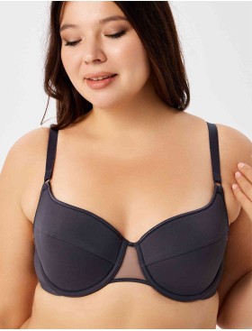 Бюстгальтер с уплотненной чашкой Misstyle 4115 / 415 антрацит, Цвет: антрацит, Размеры: 90A, изображение 5