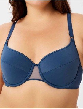 Бюстгальтер с уплотненной чашкой Misstyle 4115 / 415 французский синий, Цвет: французский синий, Размеры: 80C