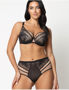 Трусы бразилиана Subtille ELZA brazilian, Цвет: черный+бежевый, Размеры: S, изображение 3