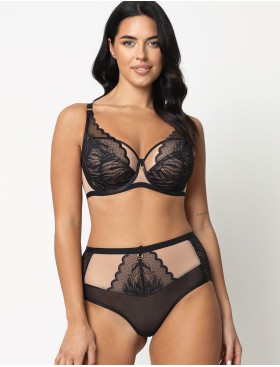 Трусы высокие Subtille ELZA high-waist, Цвет: черный+бежевый, Размеры: M, изображение 3