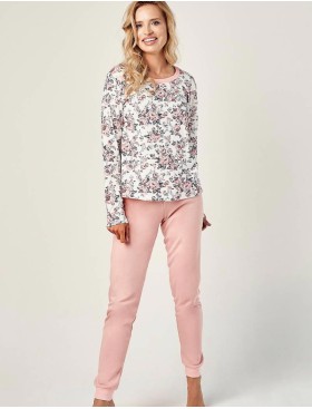 Хлопковая пижама Taro 2998/3021 GARDENIA, Цвет: чайная роза, Размеры: 2XL, изображение 2