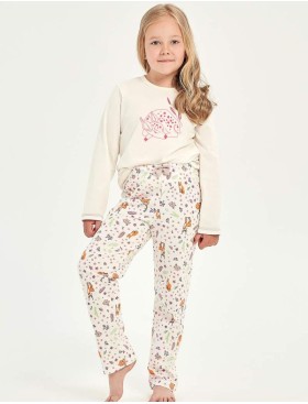 Пижама для девочек со штанами Taro 3032/3033 NELL, Цвет: экрю, Размеры: 122, изображение 2
