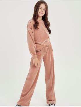 Велюровый домашний костюм Taro 3037/3049 BELLE, Цвет: бежевый, Размеры: 128, изображение 2