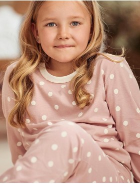 Пижама для девочек Taro 3040/3041/3050 CHLOE, Цвет: пыльная роза/белый, Размеры: 92, изображение 3