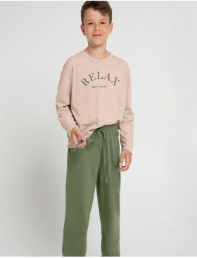Детская пижама Taro 3086/3087/3090 SAMMY, Цвет: бежевый/хаки, Размеры: 128, изображение 2