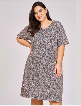 Женская сорочка Taro 3094/3170 AMARA/AMORA, Цвет: черный/розовый, Размеры: 3XL, изображение 2